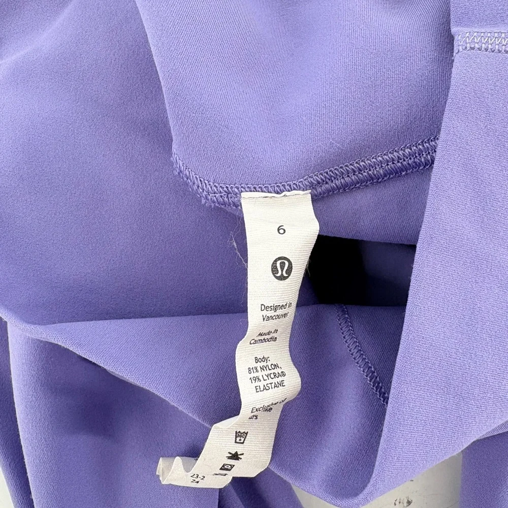 lululemon lilac purple leggings 4 high waisted athletic wear running fashion